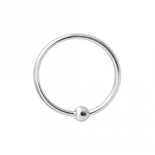 20g Sterling Silver Nose Ring 8mm (with Ball)